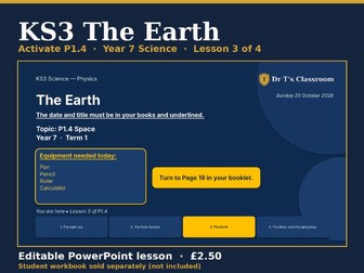KS3 Activate P1.4 Space: The Earth