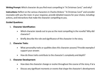 A Christmas Carol Revision Resources Bundle