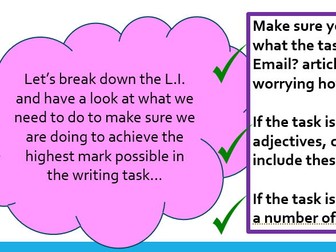 Functional Skills EL2, EL3, L1 writing task