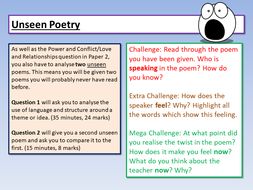 Unseen Poetry | Teaching Resources