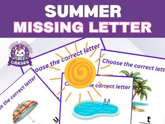 Summer Missing Letter: A Summer-Themed Activities for Early Finishers