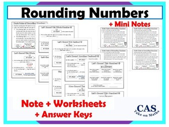 Decimals | Rounding Numbers | Notes + Worksheets + Answers