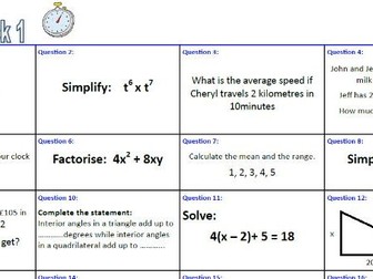 ONESIE - Algebra - Skills & Knowledge Check