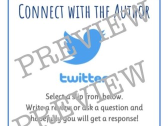 Connect with Authors Poster (Tweet via Twitter)
