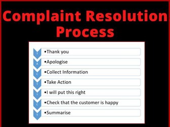 Customer Service Skills Complaint Resolution using the TACTICS method