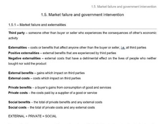 Edexcel Economics B - Theme 1.5 notes