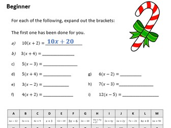 Christmas Expanding single brackets