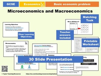 Microeconomics and Macroeconomics - GCSE Economics - Full Lesson