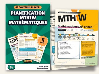 French Course Plan Grade 9 Ontario MTH1W Math | Planification MTH1W 9e