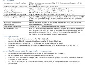 French A-Level Speaking Revision Sheets