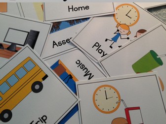 Class Timeline, Schedule, Visual, Symbol Cards