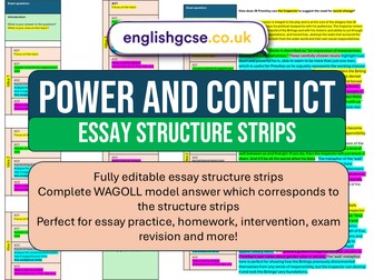 Power and Conflict Essay Structure Strip