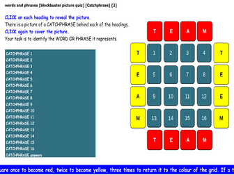 words and phrases [blockbuster picture quiz] [Catchphrase] [2]