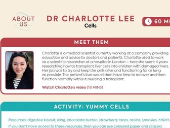 UNBOXED Learning - About Us: Cells – Dr Charlotte Lee Ages 11-18
