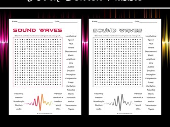 Sound Waves Word Search Puzzle