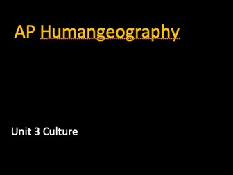 AP Humangeography Unit 3 PPT + Worksheets + Test