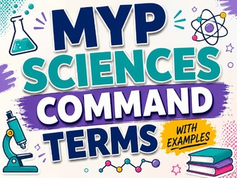 MYP Science Command Terms Poster – Science Definitions and Examples