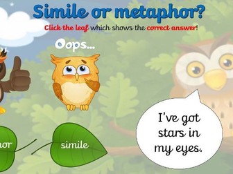 Similes & Metaphors: Interactive PowerPoint and activity sheet