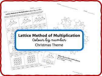 Christmas Multiplication Colour by Number (Lattice Method)