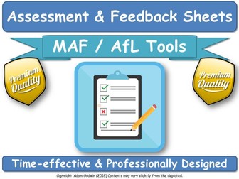 Beautiful Worksheets for: Assessment, Feedback, Corrections, Reflective Practice: