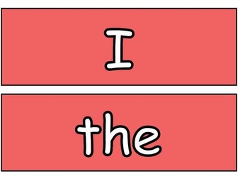 RWI Set 1 and 2 Red Words Flashcards