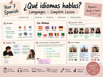 Year 7 Spanish – Languages | ¿Qué idiomas hablas? | Complete Lesson