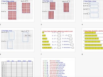 7 times tables pack