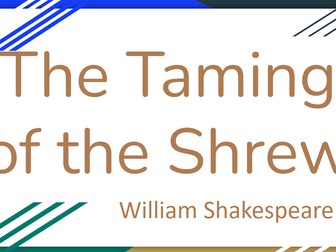 The Taming of the Shrew - Introduction Lessons and Induction