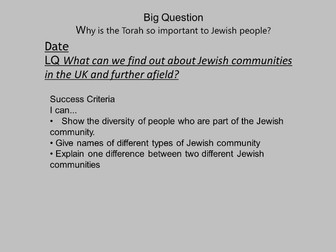 RE SMART and PPT "Why is the Torah important to Jewish people?" 6 lessons and all resources