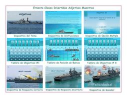 Adjectives Spanish PowerPoint Battleship Game