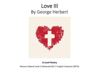 A Level Poetry: Love III by George Herbert