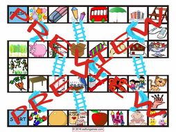 There Is and There Are Chutes and Ladders Board Game