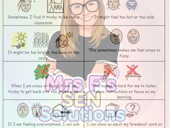 Sensory Sensitivities at School - social story