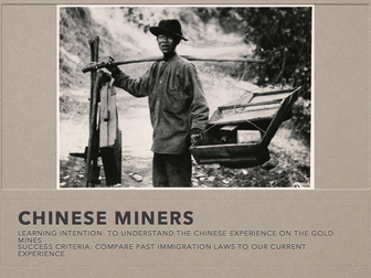 Chinese Miners in Australia during Gold Rush