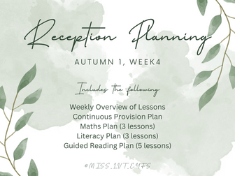 Reception Planning - Autumn 1, Week 4