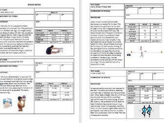 AQA GCSE PE - fitness testing booklet