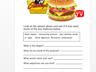 Workbook on Advertising for KS2