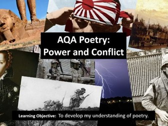 AQA Power and Conflict Poetry Lesson - Lesson 1 - Introduction to Poetry