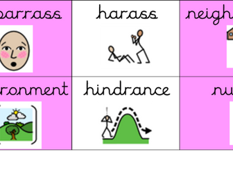KS2 Spellings with widget symbols