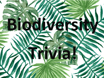 Biodiversity Trivia Board
