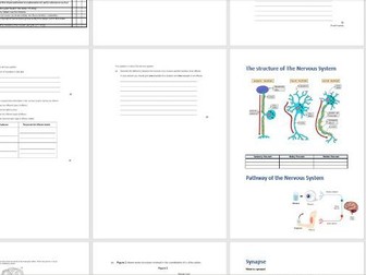 Homeostasis student booklet - Notes/EQs