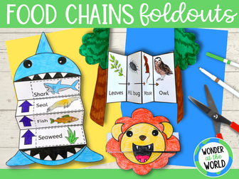 Food chains sequencing foldable activities KS1