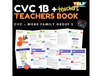 TELP LITERACY PROGRAM CVC + WORD FAMILY 1B Teacher's Guide