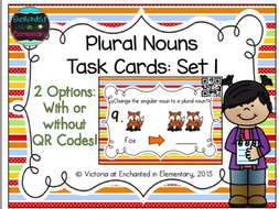Grammar Task Cards: Plural Nouns Set