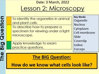 Animal and plant cells KS3 AQA new spec