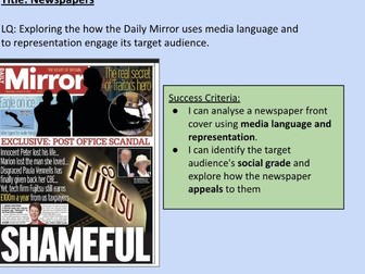 Daily mirror lesson AQA GCSE