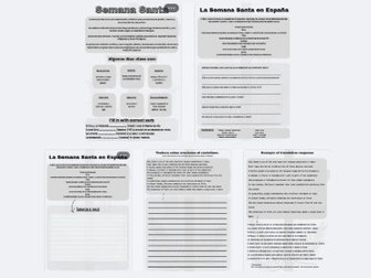 La Semana Santa  Reading & Translations (KS3/KS4 Spanish)