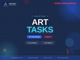 End of Year Art Tasks - KS1 and KS2 - Art and Design - National Curriculum England