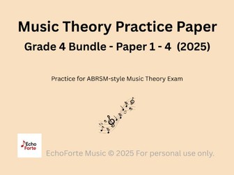 Music Theory Grade 4 Practice Papers 1–4 Bundle