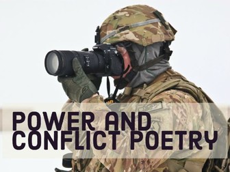 Power and Conflict Poetry AQA: analysis worksheets